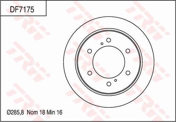 TRW DF7175 - Тормозной диск autospares.lv