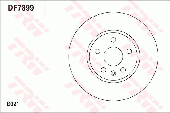 TRW DF7899 - Тормозной диск autospares.lv