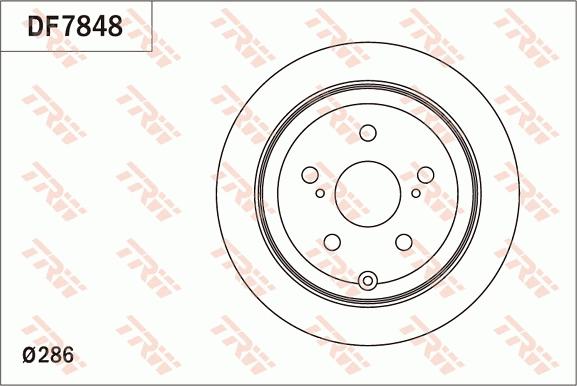 TRW DF7848 - Тормозной диск autospares.lv