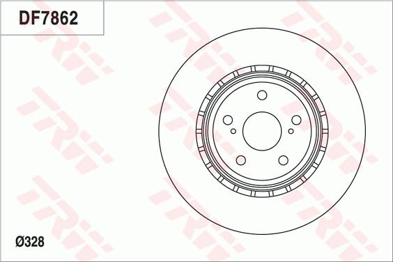 TRW DF7862 - Тормозной диск autospares.lv