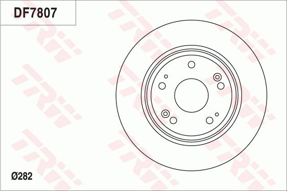 TRW DF7807 - Тормозной диск autospares.lv