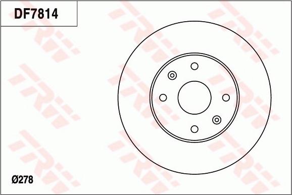 TRW DF7814 - Тормозной диск autospares.lv