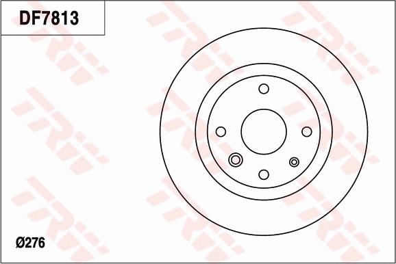 TRW DF7813 - Тормозной диск autospares.lv