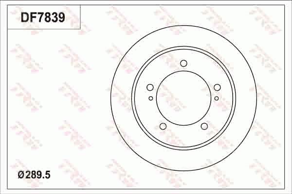 TRW DF7839 - Тормозной диск autospares.lv