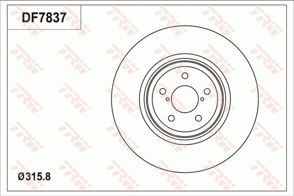TRW DF7837 - Тормозной диск autospares.lv
