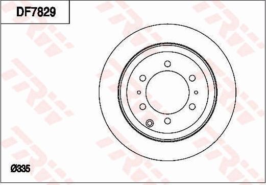 TRW DF7829 - Тормозной диск autospares.lv