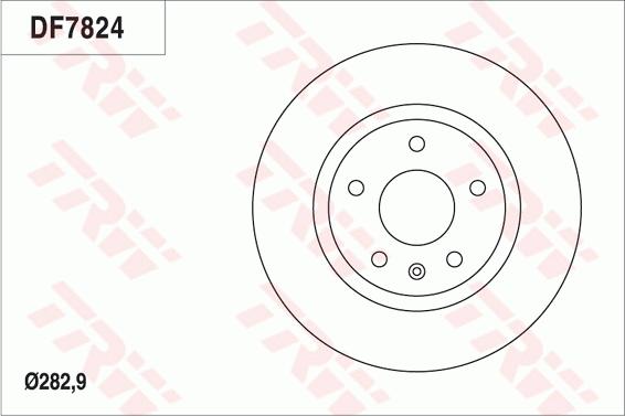 TRW DF7824 - Тормозной диск autospares.lv