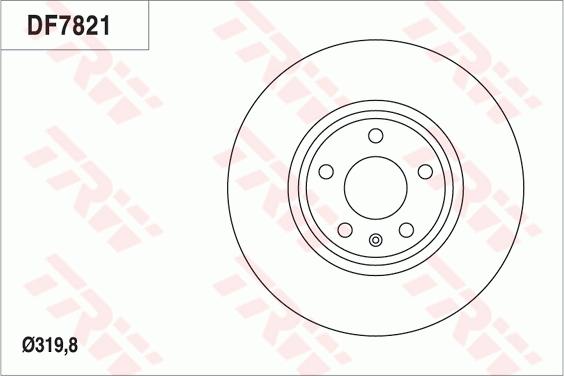 TRW DF7821 - Тормозной диск autospares.lv