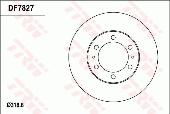 TRW DF7827 - Тормозной диск autospares.lv