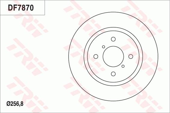 TRW DF7870 - Тормозной диск autospares.lv