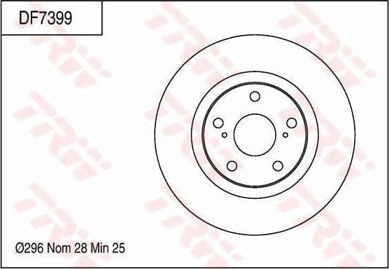 TRW DF7399 - Тормозной диск autospares.lv