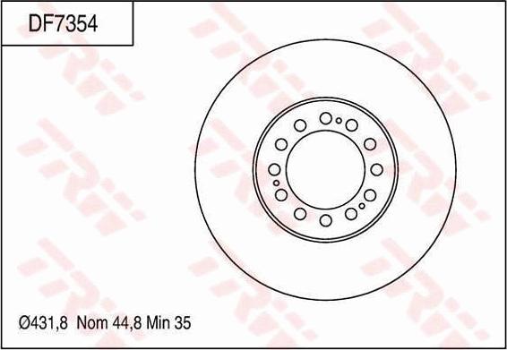 TRW DF7354 - Тормозной диск autospares.lv