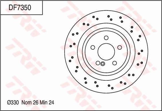 TRW DF7350 - Тормозной диск autospares.lv