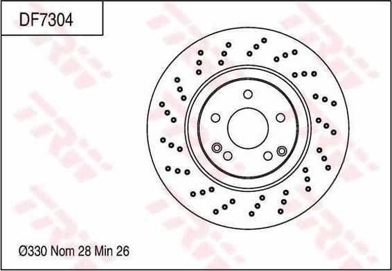 TRW DF7304 - Тормозной диск autospares.lv