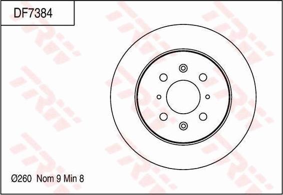 TRW DF7384 - Тормозной диск autospares.lv