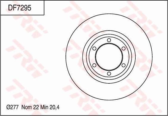 TRW DF7295 - Тормозной диск autospares.lv