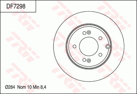 TRW DF7298 - Тормозной диск autospares.lv