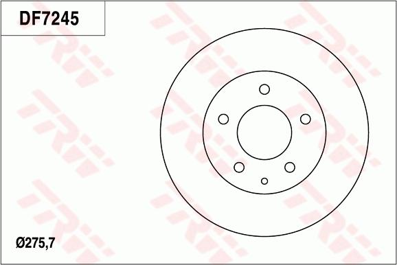 TRW DF7245 - Тормозной диск autospares.lv