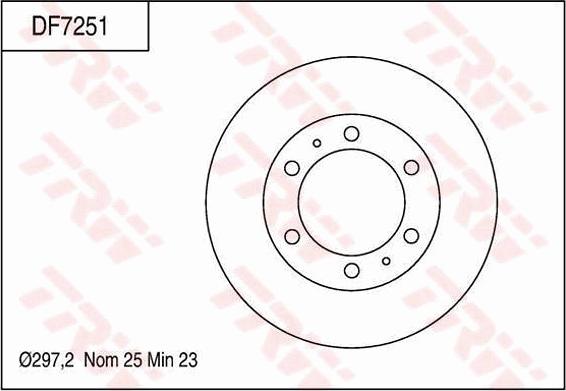 TRW DF7251 - Тормозной диск autospares.lv