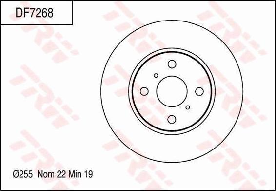 TRW DF7268 - Тормозной диск autospares.lv