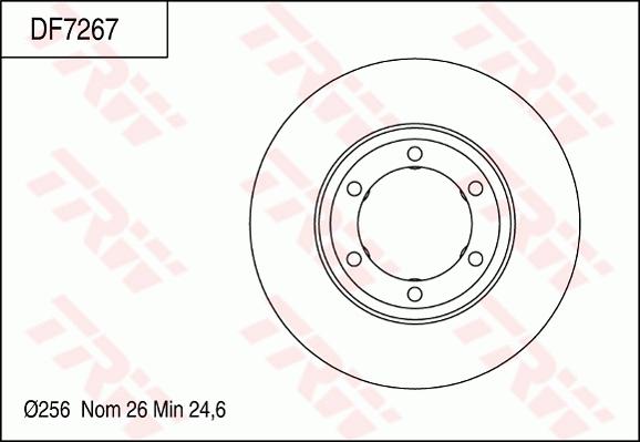 TRW DF7267 - Тормозной диск autospares.lv