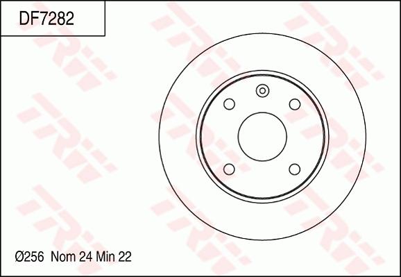 TRW DF7282 - Тормозной диск autospares.lv