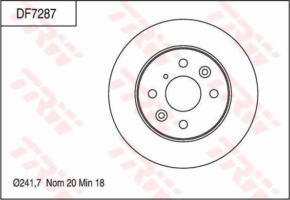 TRW DF7287 - Тормозной диск autospares.lv