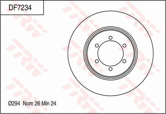 TRW DF7234 - Тормозной диск autospares.lv