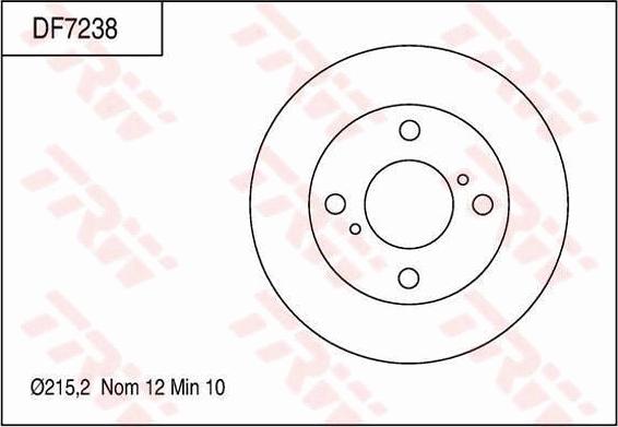 TRW DF7238 - Тормозной диск autospares.lv