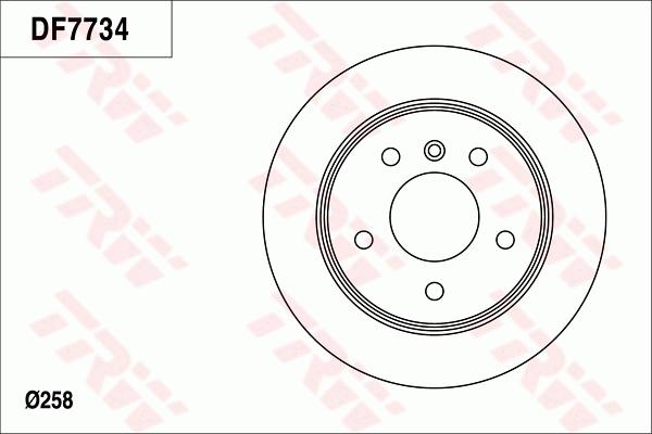 TRW DF7734 - Тормозной диск autospares.lv