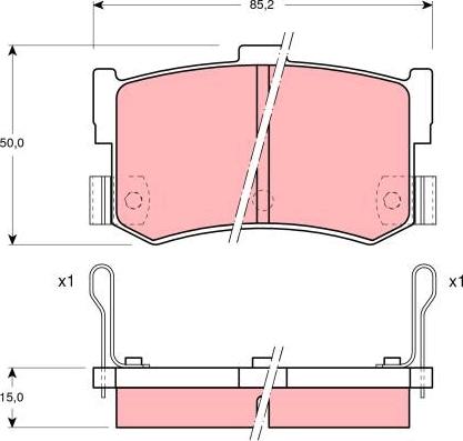 TRW GDB994 - Тормозные колодки, дисковые, комплект autospares.lv