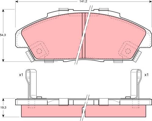 TRW GDB996 - Тормозные колодки, дисковые, комплект autospares.lv