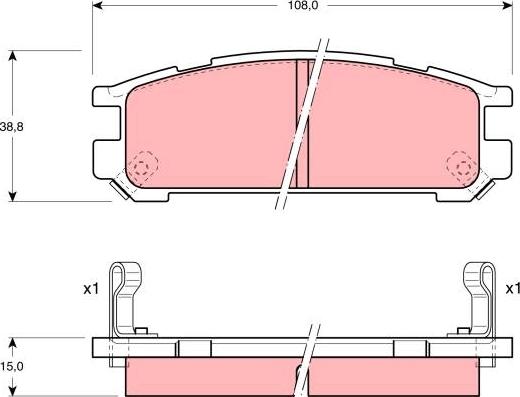 TRW GDB990DT - Тормозные колодки, дисковые, комплект autospares.lv