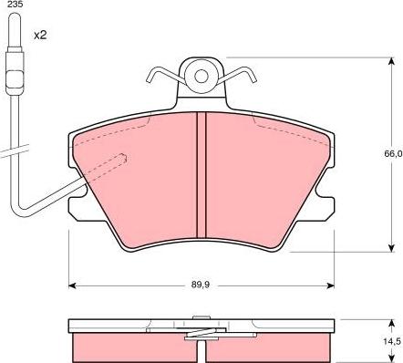 TRW GDB968 - Тормозные колодки, дисковые, комплект autospares.lv