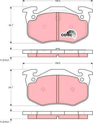 TRW GDB905 - Тормозные колодки, дисковые, комплект autospares.lv