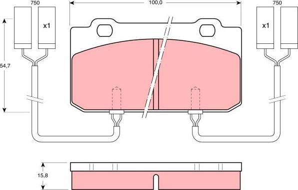 TRW GDB902 - Тормозные колодки, дисковые, комплект autospares.lv