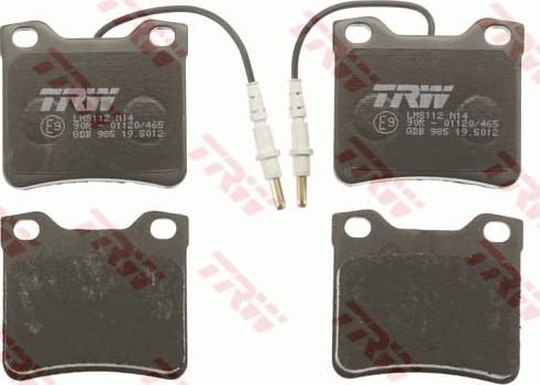 TRW GDB985 - Тормозные колодки, дисковые, комплект autospares.lv