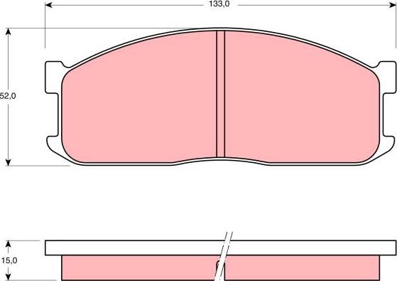 TRW GDB983AT - Тормозные колодки, дисковые, комплект autospares.lv