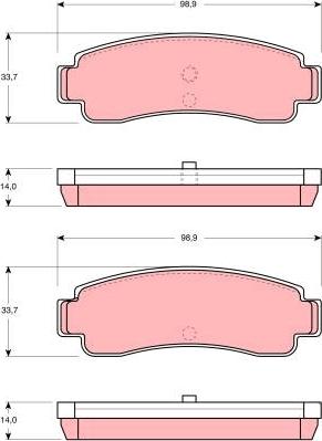 TRW GDB982 - Тормозные колодки, дисковые, комплект autospares.lv