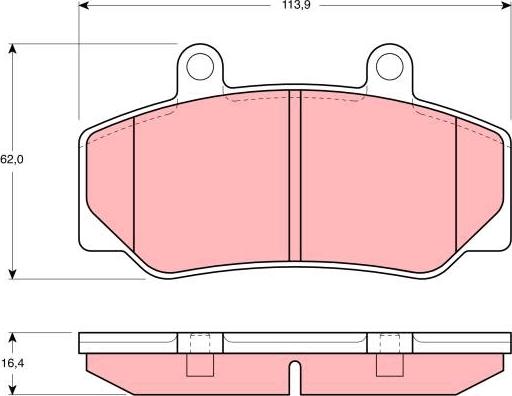 TRW GDB970 - Тормозные колодки, дисковые, комплект autospares.lv