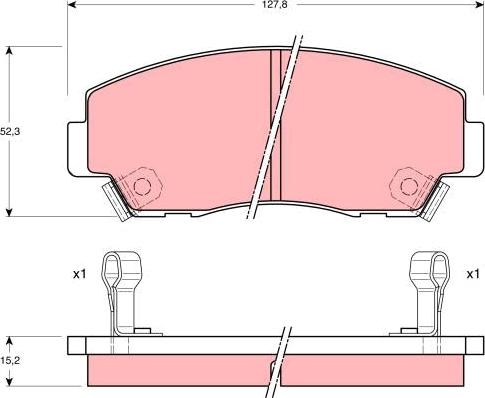 TRW GDB977 - Тормозные колодки, дисковые, комплект autospares.lv