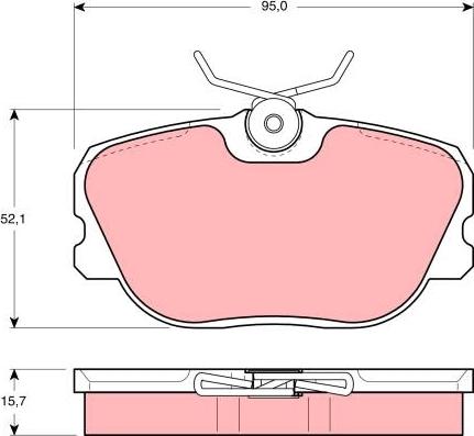 TRW GDB493 - Тормозные колодки, дисковые, комплект autospares.lv