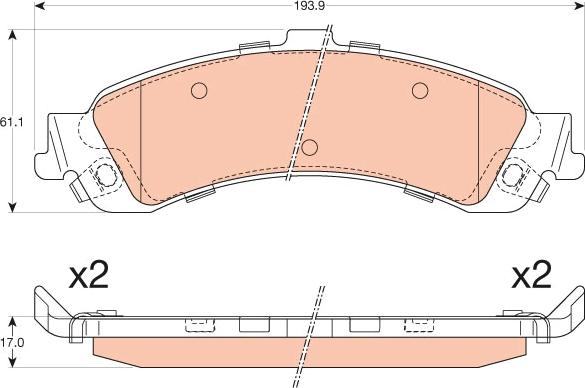 TRW GDB4454 - Тормозные колодки, дисковые, комплект autospares.lv