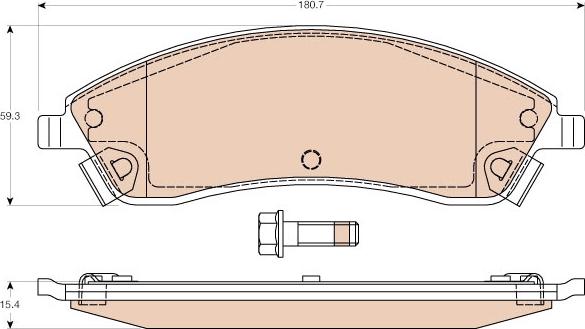 TRW GDB4451 - Тормозные колодки, дисковые, комплект autospares.lv