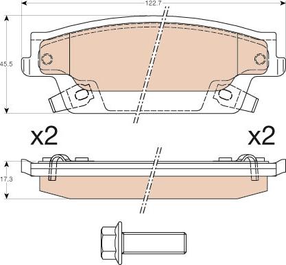 TRW GDB4452 - Тормозные колодки, дисковые, комплект autospares.lv