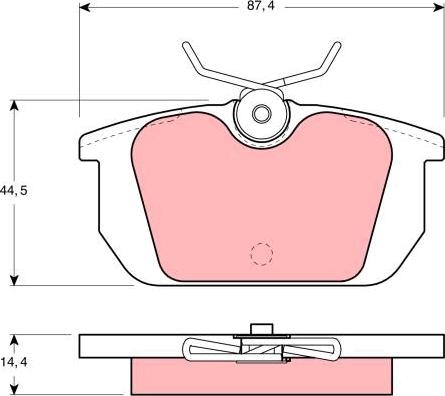 TRW GDB466 - Тормозные колодки, дисковые, комплект autospares.lv