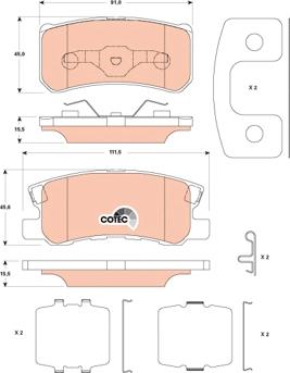 TRW GDB4600 - Тормозные колодки, дисковые, комплект autospares.lv