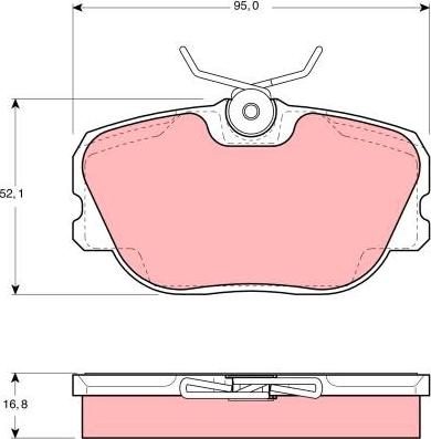 TRW GDB460 - Тормозные колодки, дисковые, комплект autospares.lv