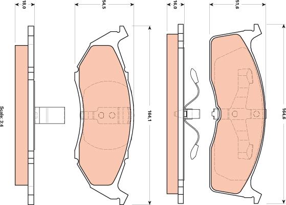 TRW GDB4091 - Тормозные колодки, дисковые, комплект autospares.lv