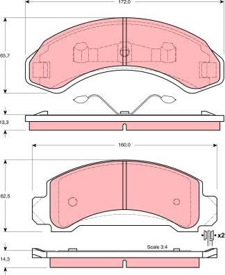 TRW GDB4004 - Тормозные колодки, дисковые, комплект autospares.lv